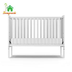 Natura in legno Full Size colore bianco letto per bambino piccolo bambino culla 5-in-1 convertibile - Product Image 4