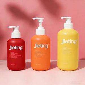 Round PET Plastic <b>Pump</b> <b>Bottles</b> 250ml 300ml 500ml for Shampoo and Conditioner Series Facial Cleansing Oil Detergent Packaging - Product Image 1