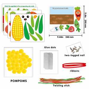 Kit d'activités créatives multifonctionnel pour enfants : Panier alimentaire DIY, thème légumes, cadeaux d'artisanat, kit d'artisanat fabuleux - Product Image 6