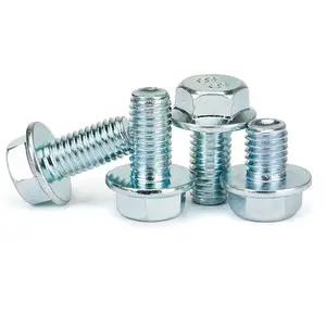 Fastening Bolts DIN6921 M8-M24 Flanged Hexagon Head Bolts Rivet Galvanized Nuts And Bolts Screw Fastener Stainless Steel 304 Stainless Steel GB