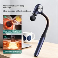 Pistola de Masaje Muscular Fascial, Modelo Extendido de Mano, para Mujeres y Hombres, Uso Doméstico, Eléctrica, Multifuncional, para Masaje Corporal Completo