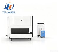8000W Industrielle Doppeltisch-Geschlossene Laserschneidanlage 4020 Doppelplattform Geschlossener Faserlaser-Schneider für Metallplatten