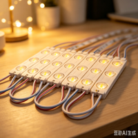 Module LED étanche IP65 6013, 12V, avec lentille, 1,5W, 3 SMD 2835, injection, angle de vision 170°, température de couleur 1800-14000K