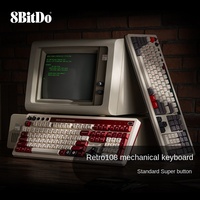 Teclado Mecánico Retro 108 de 8BitDo con Teclado Numérico Integrado, Teclado Inalámbrico para Juegos BT 2.4G para PC Windows / Android
