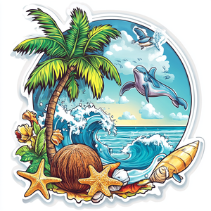 Aimant de réfrigérateur 3D personnalisé, souvenir de voyage de Miami Beach, paysage pittoresque avec style campagnard aux États-Unis - Product Image 1