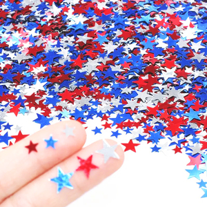 Xieli Vietnam Confeti De Papel De Aluminio Con Estrellas Centelleantes, Rojo, Azul Y Blanco, Fiesta Del <span class=keywords><strong>4</strong></span> De <span class=keywords><strong>Julio</strong></span> - Product Image 2