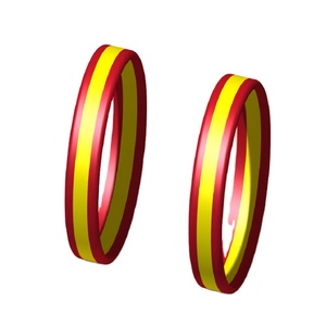 Bracelets en silicone personnalisés avec logo drapeaux d'Ouganda – Étanche, Art populaire, Tendance, Usage promotionnel - Product Image 1