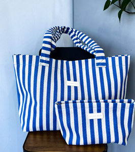 Bolso de Lona a Rayas de Moda para Mujer, de Gran Capacidad, de un Solo Hombro - Product Image 6