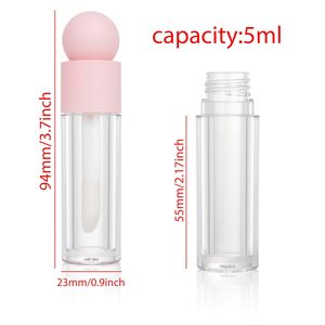 Clear <b>Custom</b> Color Plastic Lip Gloss Tubes with Screw Cap and Screen Printing for Private Label <b>Lipstick</b> Packaging - Product Image 3