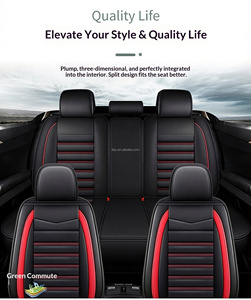 Fundas de Asiento de Coche de Cuero Rojo, Completas, de Lujo, Duraderas, para Todas las Estaciones, Cómodas, para <span class=keywords><strong>Hyundai</strong></span> Elantra, Tucson, <span class=keywords><strong>Kona</strong></span>, I20, I30 - Product Image 2
