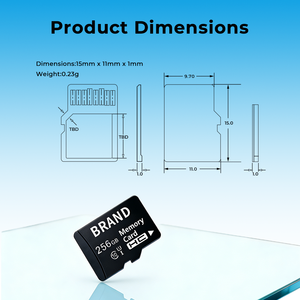 การ์ด TF/SD3.0 พลาสติก ความจุ 64GB/<span class=keywords><strong>128GB</strong></span>/256GB จำนวนมาก ความจุสูง UHS-I Class 10 U3 V30 สำหรับพีซี แล็ปท็อป ขายส่ง - Product Image 3