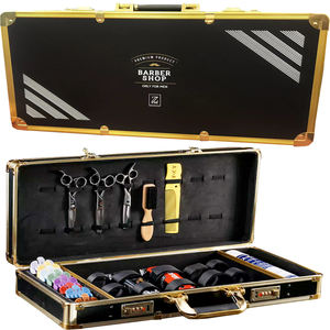 Custodia per attrezzi da parrucchiere in alluminio da barbiere con cosmetici, custodia per attrezzi da barbiere, custodia per il trasporto di dispositivi per parrucchieri - Product Image 2