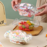 Boîte d'emballage transparente en forme de bonbon pour gâteaux, macarons, biscuits, fruits coupés, et autres confiseries - Contenant DIY pour aliments sucrés
