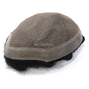 JZ - M Del Merletto Iniezione Del Merletto con 2 Linee di Capelli Del Bambino Dei Capelli Parrucchino per Gli Uomini - Product Image 1