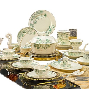 Service de table en céramique de Jingdezhen, ensemble de bols et d'assiettes, ensemble de bols en porcelaine fine, ensemble de bols et d'assiettes pour la maison - Product Image 5