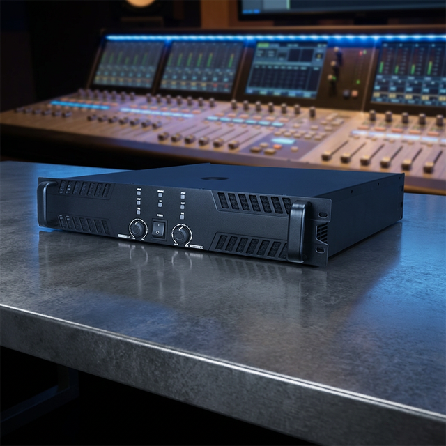 Commercial Stereo Power Amplifier 3 Channel 3U Rack Amplifier Professional Audio Power Amp for Pub Club Conference Audio Setup