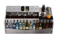 Stasiun Es Batu Stainless Steel 304 316 Custom Fit, Hiasan Tengah untuk Kedai Kopi, Dapur Luar Ruangan, Bar Koktail, Meja Bar