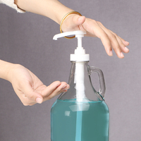 Bouteille en verre distributeur de détergent à lessive gel douche personnalisé grande capacité 2L avec pompe en plastique