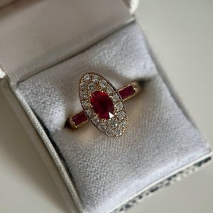 Anello di Lusso in Zircone <span class=keywords><strong>Rosso</strong></span> <span class=keywords><strong>Vino</strong></span> per Donne, Design Unico, Versatile, Anello Aperto - Product Image 6