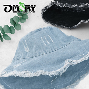 Sombrero de Pescador Estilo Japonés OMORY, Gorra de Mezclilla Lavada, Color Sólido Retro, Venta al Por Mayor - Product Image 4