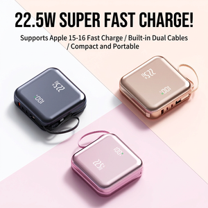 Batterie externe portable 22,5 W à charge rapide avec câble intégré pour appareils Apple, idéale pour les voyages - Product Image 4