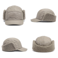 Casquette de baseball en polaire sherpa chaude pour l'hiver, avec rabats pour les oreilles, pliable, coupe-vent, matelassée, unisexe pour adultes, plage, plein air, ski, cyclisme, sports