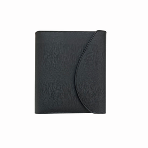 Black Custom Logo PVC Plastic <strong>A5</strong> Elastic Closure Notebook Cover <strong>Binder</strong> - Product Image 1