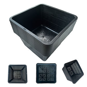 HG9SQBK Paniers carrés pour plantes aquatiques de 9 pouces - Paniers en maille plastique noire durable pour bassin - Product Image 1