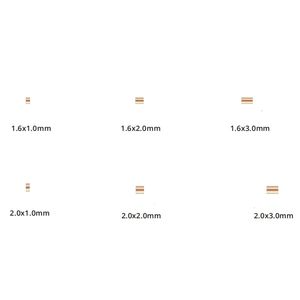 Cuentas de crimpado GP, tubo final, cadenas de joyería permanentes, conector DIY, espaciador de cuentas de crimpado de tubo de corte recto relleno de oro rosa de <span class=keywords><strong>14K</strong></span> - Product Image 3