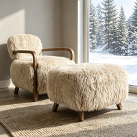 Fauteuil individuel en bois massif de style campagnard américain, pour salon, balcon, villa, design créatif, rembourré en éponge, luxe léger et moderne