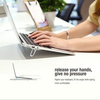 Nillkin dudukan Laptop Universal, bantalan pendingin Laptop Mini dapat diatur untuk MacBook Footpad Anti-Slip Notebook Tablet berdiri