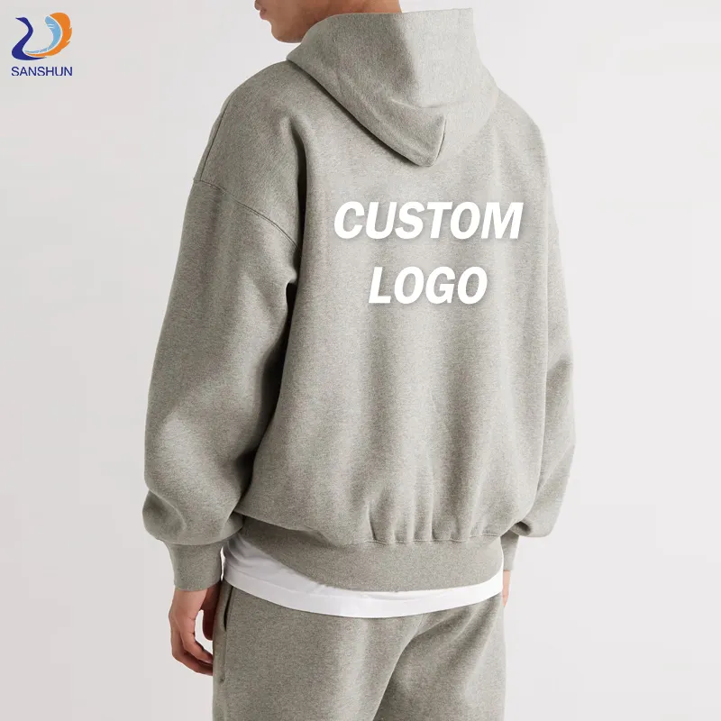 Ropa Deportiva Hombre Hoodies Outfits For Men Solid Heavy Weight Cotton Blank Oversized Custom Print Logo Men'S Hoodies