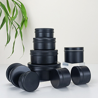 Boîte de conserve en métal doré mat 5ml 10ml 15ml 30ml 60ml 80ml 100ml 200ml 250ml Emballage cosmétique Pot en aluminium doré mat double face