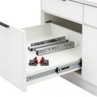 Glissières de tiroir à extension complète 450 mm, robustes, à fermeture amortie, pour meubles de cuisine
