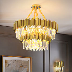 Lampadari Moderni Giganti per Hotel, Illuminazione di Lusso per Ristoranti, Lampade a Sospensione Decorative, Lampadario in Cristallo Stile Europeo Vintage - Product Image 2