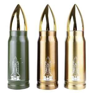 Bullet şekilli vakum termos şişe fincan kupa paslanmaz çelik şişe termo termoslar çift duvar yalıtımlı çekim aralığı - Product Image 4