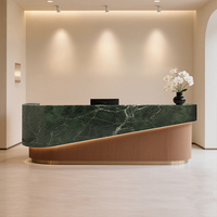 Comptoir de réception pour salon de beauté, comptoir de caisse de magasin de mode de luxe léger, comptoir de bar pour établissement de formation avec peinture cuite au four