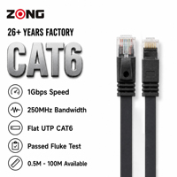 Cable de Internet Plano UTP Cat6, Cable de Conexión Premium de 550MHz, Red Gigabit de Alta Velocidad para Juegos, Router y Módem