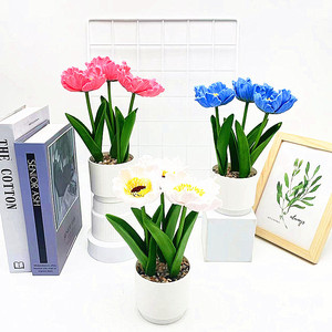 Planta Artificial de Amapola en Maceta Paulon, 10cm-30cm, Plástico, Decoración para el Hogar, Decoración para Bodas, Accesorios para Exteriores - Product Image 3