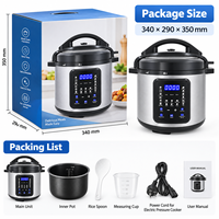 Cuisinière électrique à pression intelligente 6L 1000W en acier inoxydable avec minuterie, fonction mijoter, sauter et maintenir au chaud, vente en gros OEM