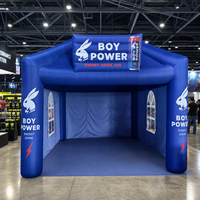 Tente de bar à boissons gonflable bleue personnalisée, kiosque gonflable pour promotion en extérieur, tente de stand gonflable pour la promotion de marques de boissons énergisantes