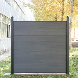GMT panel taman luar ruangan rumah kayu privasi plastik komposit pagar kayu