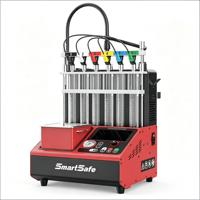 Limpiador y Probador de Inyectores de Combustible Ultrasónico GDI PIEZO SmartSafe CNC605+, Equipo Automotriz de Aleación de Aluminio para Diesel Common Rail