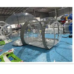 Tenda kubah udara tiup kustom untuk pesta mengisi tiup tenda gelembung transparan dengan balon untuk acara luar ruangan