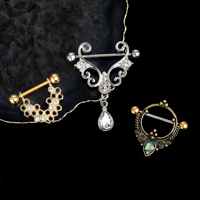 2025 gros 316L acier inoxydable femme mamelon Piercing anneau bijoux de corps