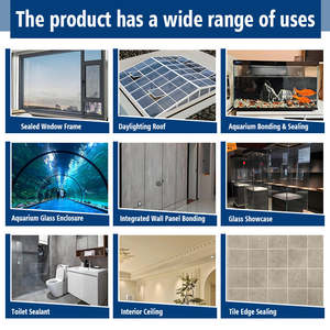 Scellant en <span class=keywords><strong>silicone</strong></span> acétoxy transparent pour la réparation des fuites dans les aquariums et les réservoirs d'eau - Product Image 4
