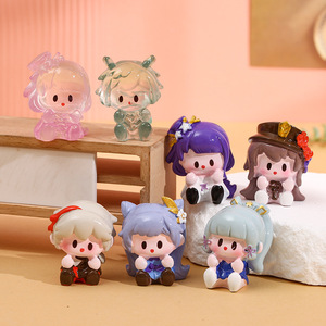 12ชิ้นกล่องปริศนาพีวีซีอะนิเมะตุ๊กตาปริศนา4ซม. Genshin Klee Hutao VENTI ของเล่นเรซินรูปปั้นตุ๊กตา - Product Image 2