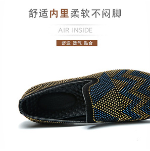 Mocasines de <span class=keywords><strong>Terciopelo</strong></span> con Cristales Negros para <span class=keywords><strong>Hombre</strong></span>, <span class=keywords><strong>Zapatos</strong></span> de Vestir Sin Cordones, <span class=keywords><strong>Zapatos</strong></span> Suaves para <span class=keywords><strong>Hombre</strong></span> - Product Image 4