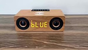 Đồng Hồ Báo Thức Dài BT/AUX/TF/USB Đài FM Bằng Gỗ Di Động Đa Chức Năng Sạc Không Dây Loa Đồng Hồ <span class=keywords><strong>Radio</strong></span> - Product Image 5