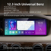 Radio de Coche Portátil Android de 12.3 Pulgadas con GPS, Navegación, Multimedia, Reproductor, Bluetooth, WIFI, Mirror Link, Amplificador para Benz ML 2012-2015